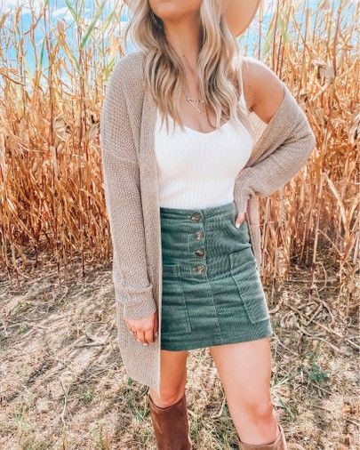 Courdoroy Skirt Outfit Fall, Courdaroy Skirt Outfit, Green Courderoy Skirt Outfit, Courderoy Skirt Outfit Fall, Courderoy Skirt Outfits Women, Cordory Skirt Outfit, Corduroy Skirt Outfit Summer, Courdory Skirt Outfits, Green Corduroy Skirt Outfit