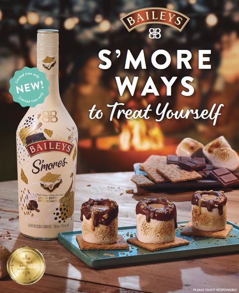 Smores Flavors, Baileys Recipes Drinks, Marshmallow Drink, Baileys Drinks, Baileys Cocktails, Christmas Party Drinks, Chocolate Shots, Baileys Recipes, Smore Recipes