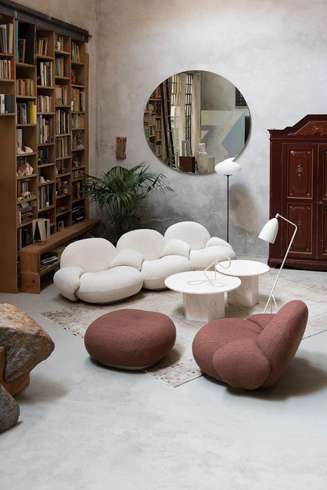 GUBI Releases New Pacha Designs by Pierre Paulin Anthro Home, French Resistance, Bedroom Seating Area, Dresser Nightstand, Andermatt, Bed Dresser, Pierre Paulin, Stools With Backs, Home Design Interior