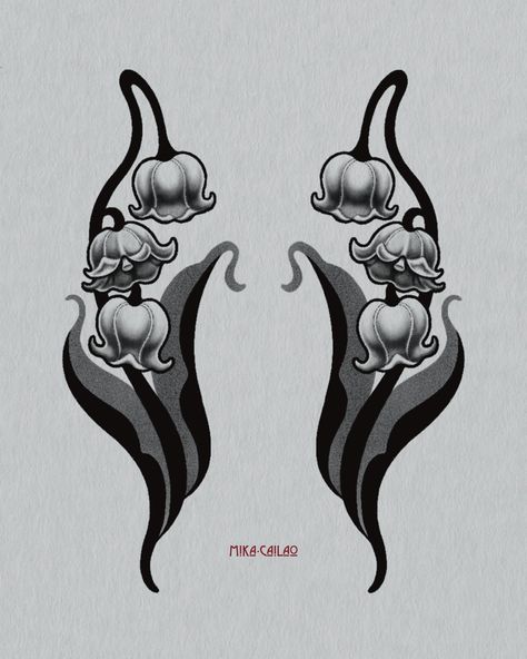 • available design • lily of the valley • symmetrical art nouveau thigh pieces can be tattooed in black and grey or colour 🖤♥️ i’d love to tattoo these! ___________________________________________________ DM OR EMAIL TO BOOK mikacailaotattoo@gmail.com or for something similar/custom BOOKING FORM IN BIO studio located in chippendale @spiderandflytattoo thank you x . . . #artnouveau #artnouveautattoo #tattooapprentice #tattoo #tattoos #tattoodesign #tattooideas #symmetry #symmetricalta... Art Nouveau Lily Of The Valley, Symmetrical Thigh Tattoos, Symmetrical Tattoo Design, Symmetrical Back Tattoo, Dainty Tats, Art Nouveau Tattoo Design, Symmetrical Art, Swan Tattoo, Symmetrical Tattoo