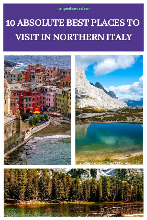 10 travel destinations in Northern Italy, featuring colorful villages, serene lakes, and stunning mountain scenery. North Italy Travel, Northern Italy Itinerary, Northern Italy Travel, North Italy, Amazing Places To Visit, Italy Itinerary, Italy Travel Guide, Southern Italy, Italy Photo