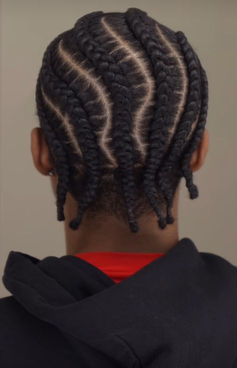 2 Braids Men, Cornrows For Men, Cornrow Styles For Men, Cornrow Braids Men, Mens Twists Hairstyles, Hair Twists Black, Hair Braid Patterns, Black Hair Inspiration, Boy Braids Hairstyles