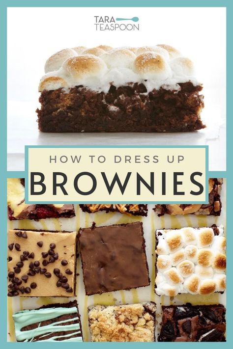 These box brownie variations will knock your socks off . You can make these in no time, with the fudgy, rich brownies from a mix. Box Brownie Hacks, Brownies Business, Packaging Brownies, Brownie Variations, Make Box Brownies Better, Box Brownies Better, Brownie Mix Desserts, Boxed Brownies Better, Brownie Hacks