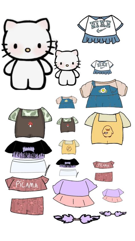 Iphone Craft, Math Design, Diy Hello Kitty, Bubble Tea Shop, Hello Kitty Printables, Christmas Coloring Sheets, Paper Clothes, Hello Kitty Crafts, Hello Kitty Clothes