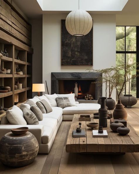 Living Room For Men, Organic Industrial, Wood Paneling Living Room, Industrial Theme, Minimalist Living Room Design, Latest Living Room Designs, Design Boards, Living Room Interior Design, Design Salon