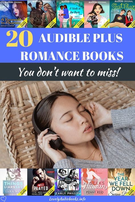 Ran out of books to read or listen to? Love romance audiobooks? Audible Plus includes over 10,000 audiobooks, and over 1000 of these are romance titles. And new releases are added every month! Here are 20 Audible plus romance books you don't want to miss! In this list of Audible Plus romance book recommendations, you'll find paranormal romance audiobooks, contemporary romance audiobooks, college romance audiobooks, romantic comedy audiobooks, and more! Romance Book Recommendations, Romantic Comedy Books, Romance Audiobooks, Best Romantic Comedies, College Romance, Historical Romance Books, Romance Series Books, Best Audiobooks, Audible Books