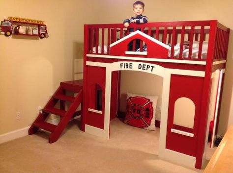 Brothers Playroom, Fireman Room, Firefighter Bedroom, Fire Truck Bedroom, Fire Truck Room, Firetruck Bed, Firefighter Room, Truck Bedroom, Truck Room