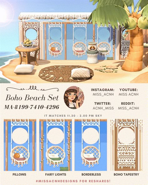 10 Best Animal Crossing Beach Ideas in 2022 Animal Crossing Cafe, Animal Crossing Custom Design, Acnh Tropical, Acnh Beach, Qr Code Animal Crossing, Standee Design, Animal Crossing Design Codes, Animal Crossing Patterns, Animal Crossing 3ds