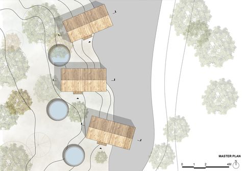 Gallery of Forest House / Chu Văn Đông - 15 House On Stilt, Minimalist Cabin, Resort Design Plan, Forest Resort, Resort Plan, House On Stilts, Forest Cabin, Resort Design, Wooden Cabins