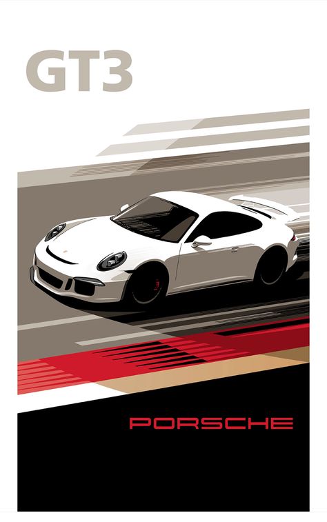 Retro Porsche Poster, Retro Car Poster Graphic Design, Porche Posters, Porsche Poster Graphic Design, Porsche Graphic Design, Cool Car Posters, Cars Poster Design, Porsche Posters Vintage, Automotive Graphic Design