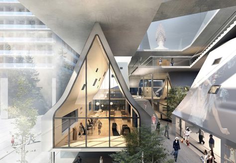 Fashion Hub Architecture, Hub Architecture, Futuristic House, Bangkok Fashion, Arch Viz, Train Platform, Future Architecture, Vernacular Architecture, Stylish Winter Outfits