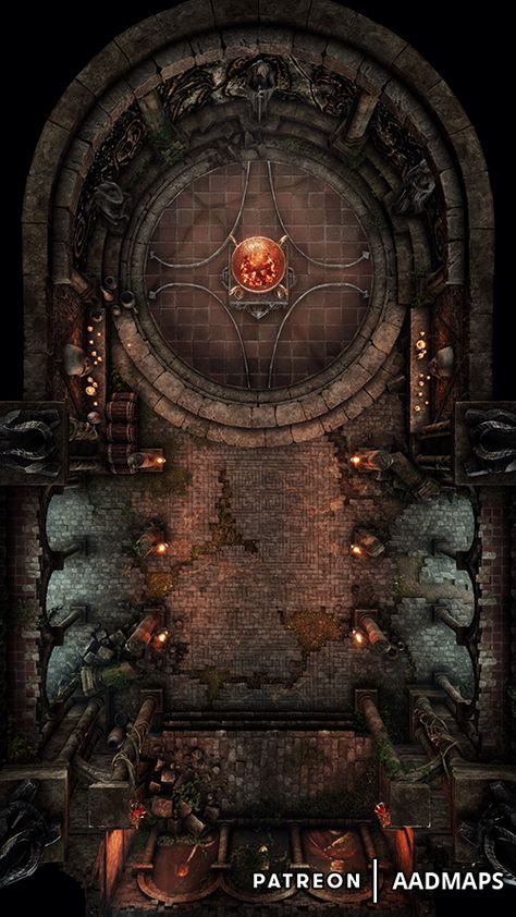 Dnd Dungeon Battlemap, Catacombs Battlemap, Temple Dungeon Map, Fantasy Temple Interior, Dnd Temple Map, Crypt Battlemap, Temple Battlemap, Dungeon Battlemap, Dynamic Building