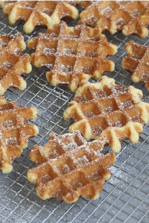 Easy Waffle Cookies Cookie Waffle Recipe, Waffle On A Stick Ideas, Mini Waffle Iron Recipes Easy, Waffle Iron Cookies Recipes, Cookies Made In Waffle Iron, Swedish Waffles Recipe, Vanilla Waffle Cookies, Waffle Iron Recipes Easy, Waffle Maker Ideas