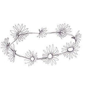 Chain Drawing, Daisy Chain Tattoo, Wildflowers Tattoo, Mum Tattoo, Chain Tattoo, Tiny Wrist Tattoos, Tattoo Spots, Wildflower Tattoo, Daisy Tattoo