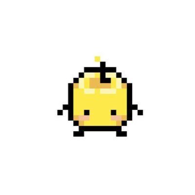 Pixel Art Junimo, Stardew Valley Junimo Pixel Art, Tiny Pixel Art Flower, Stardew Valley Animals Pixel, Stardew Notion, Yellow Pixel Icon, Stardew Valley Widgets, Video Game Widget, Cute Mini Pixel Art