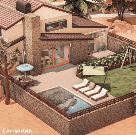 Sims 4 Small Pool Ideas, Sims Patio Ideas, Sims 4 Yacht, Sims Backyard, Sims 4 Patio, Sims Pool, Sims 4 Pool, Sims 4 Garden, Sims 4 Modern House