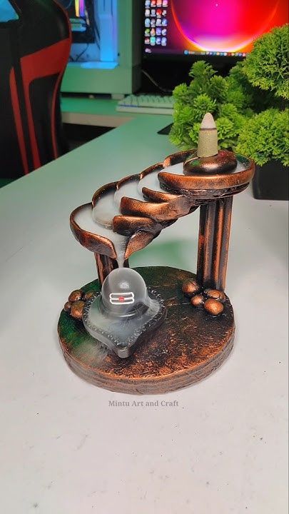 Smoke Fountain Shivling Making 🌸 Diy smoke fountain shivling 🙏 Har Har Mahadev #shorts #short Mahadev Clay Art, Shivling Decoration Ideas, Fountain Diy, Diy Crafts Love, Happy Ganesh Chaturthi Images, Diy Fountain, Diy Diwali Decorations, Har Har Mahadev, Diy Gift Set