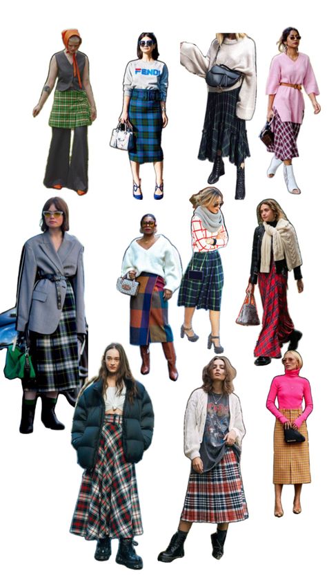 Plaid Skirt Outfit Work, Skirt Outfit Inspiration, Plaid Skirt Outfit, Kilt Outfits, Skirts Outfits, Outfit Work, Kilt Skirt, Fun Clothes, Funky Fashion