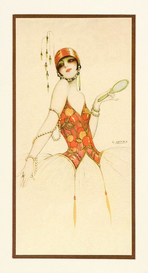 Gaspar Camps Art Deco Illustrations, Flapper Art, Motif Art Deco, Art Deco Illustration, Art Deco Lady, Deco Poster, Art Deco Posters, Eclectic Art, Illustration Vintage