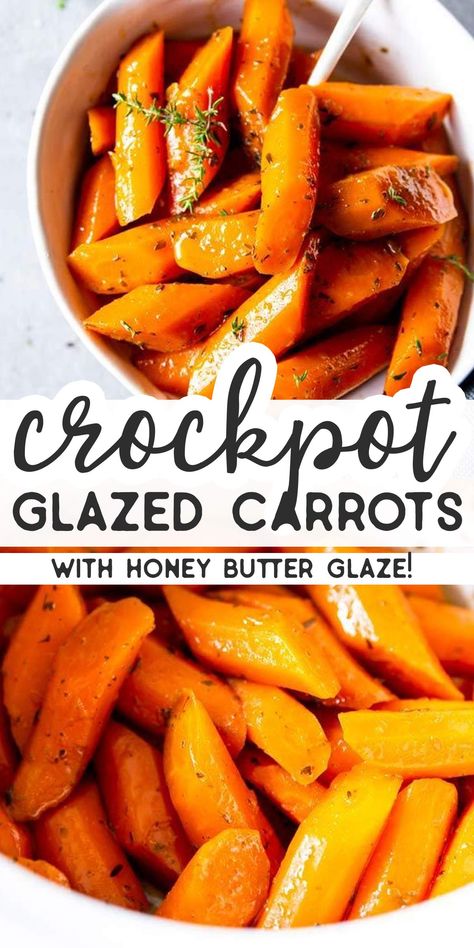 Carrots Crockpot, Crockpot Glazed Carrots, Crockpot Carrots, Thanksgiving Side Dishes Crockpot, Christmas Dinner Side Dishes, Christmas Dinner Sides, Maple Glazed Carrots, Cinnamon Glaze, Butter Carrots