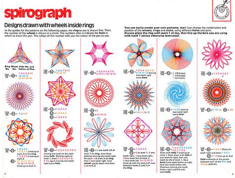 Spirograph | This image is a scan of an original publication… | Flickr Spirograph Pattern, Original Spirograph, Spirograph Design, Spirograph Art, Vintage Nostalgia, Math Art, Drawing And Painting, Blast From The Past, The Roots