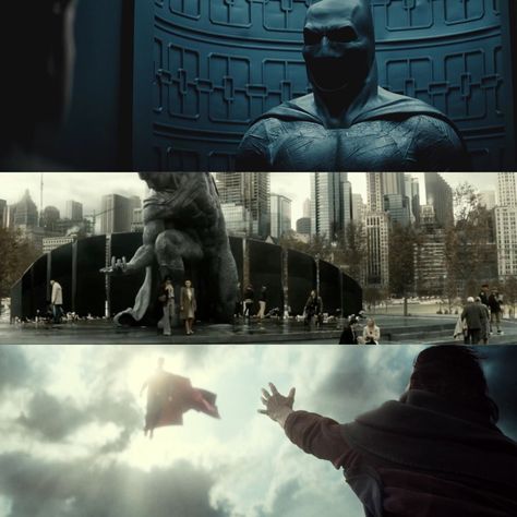 Batman v Superman: Dawn of Justice (2016) Director: Zack Snyder. Director of Photography: Larry Fong. Zack Snyder Cinematography, Cinematic Inspiration, Movies Cinematography, Cinematography Inspiration, Zack Snyder Justice League, Composition Inspiration, Cinematography Composition, Movie Frames, Frame Composition