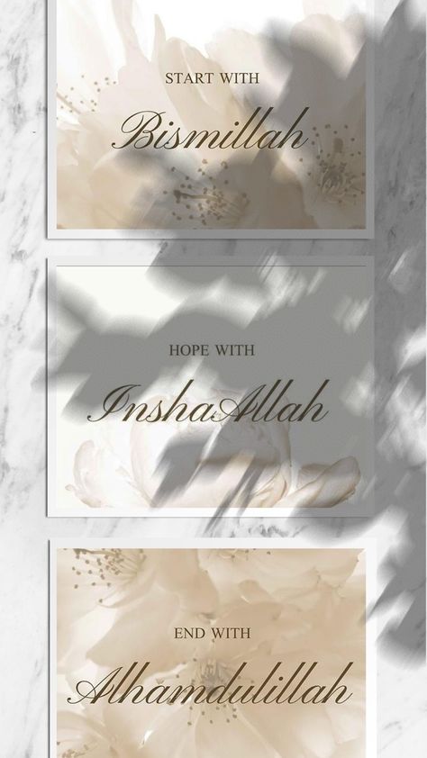 Start with bismillah, hope with in sha Allah, end with alhamdulillah. Allahmdulilah Wallpaper, Start Your Day With Bismillah Wallpaper, Bismillah Wallpaper Iphone, Wallpaper Bismillah Aesthetic, Alhumdulilah Wallpaper, Start With Bismillah End Alhamdulillah, Islamic Phone Wallpaper, Hope With Inshallah, Alhamdulillah Aesthetic