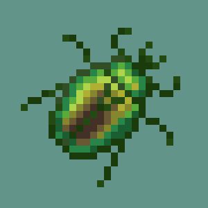 The mysterious metallic luster looks really nice. Green Beetle, Easy Perler Beads Ideas, Pixel Art Templates, 8bit Art, Cool Pixel Art, Diy Perler Bead Crafts, Motifs Perler, Pixel Art Grid, Diy Perler Beads