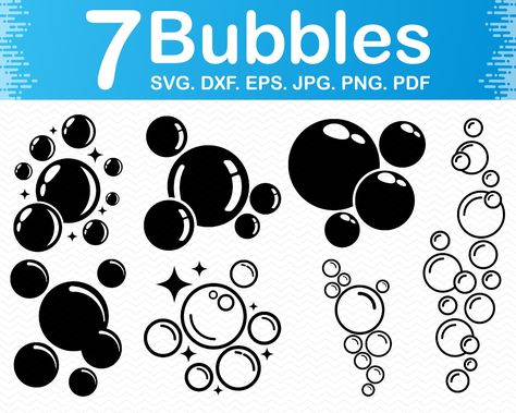 Bubbles svg, Bubbles clip art, Bubble svg files for cricut, SVG silhouette svg, Cut files for cricut,Clipart Vector PNG files Laser cut file Cricket Art, Bubble Silhouette, Silhouette Nature, Alphabet Decor, Cricut Clipart, Cricket Projects, Background Pics, Beautifully Broken, Svg Ideas