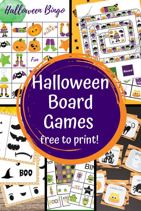 These halloween board games for kids are great free printables that your family can use to celebrate the holiday. Perfect for all ages! #printablegames #halloweengames #kidsactivities #halloweenactivitiesforkids #kidsprintables Diy Halloween Board Game, Halloween Board Games Free Printable, Halloween Games For School, Halloween Board Games, Printable Halloween Games, Halloween Games For Kids At School, Halloween Board Game, Halloween Bingo Game, Halloween Themed Activities