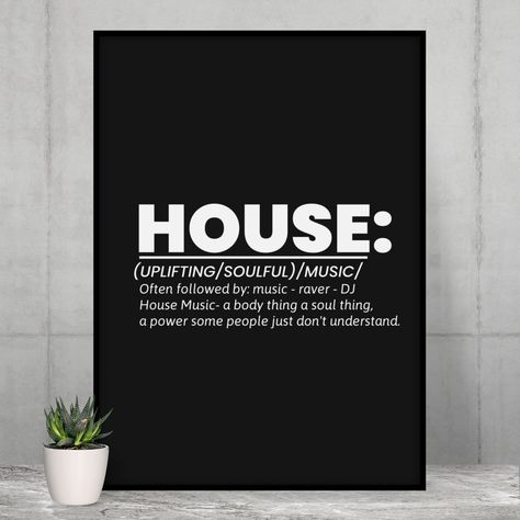 House Music Poster Design, House Music Poster, House Music Quotes, Poster Dance, Dj Poster, Merch Inspiration, Chicago House Music, Vinyl Dj, Dj House