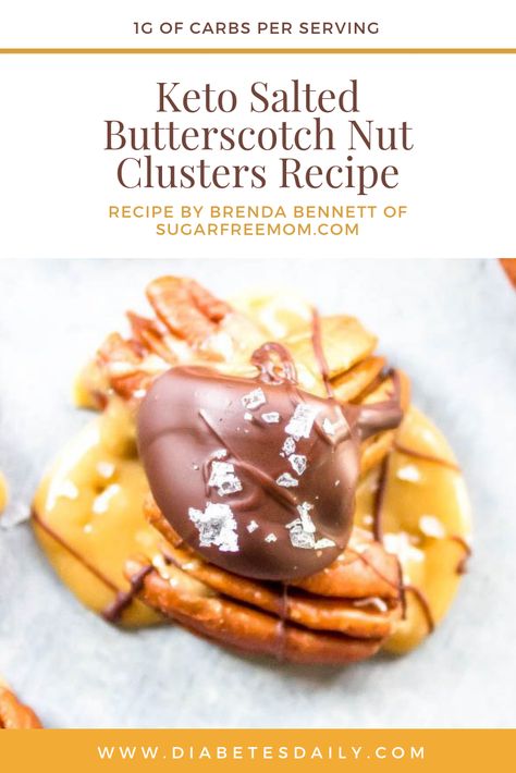 Keto Butterscotch, Low Carb Caramel, Nut Cluster Recipe, Nut Clusters, Caramel Ingredients, Low Carb Candy, Cookie Deserts, Keto Holiday Recipes, Keto Bars