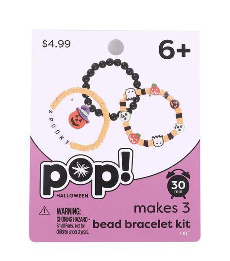 Gift your little craft enthusiast the Halloween Pumpkin Bead Bracelet Kit by POP! to keep them busy this festive season This pack comes with clay discs and beads, plastic beads, a charm and string Some of the beads flaunt a print of letters to form the word ‘Spooky’ Your kids can string these beads into bracelets and gift them to friends Brand: POP!Includes discs, plastic beads, clay beads, one charm & one stringSize: 235 inches (String)Weight: 028 ounce (Disc), 019 ounce (Plastic Bead) & 008 ou Beads Clay, Pumpkin Bead, Brand Pop, Bracelet Kit, Bracelet Kits, Joanns Fabric And Crafts, Plastic Beads, Halloween Pumpkin, Clay Beads