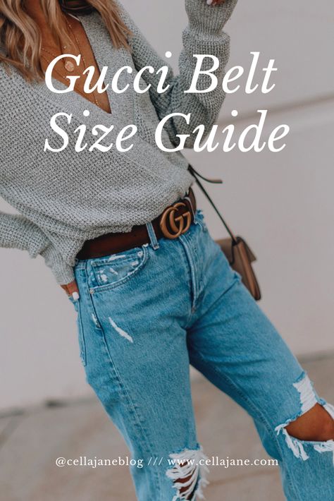 Gucci Belt Size Guide | Cella Jane Blog Womens Gucci Belt Outfit, Gucci Marmont Belt Outfit, Gucci Belt Size Comparison, Gg Belt Outfit, White Gucci Belt, Gucci Belt Women, Gucci Belt Outfit, Wardrobe Necessities, Gucci Shoes Women