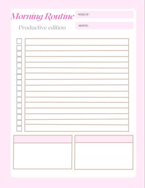 Morning Routine Template, Routine Template, Morning Routine Printable, Journal Prompts For Teens, Vision Board Success, Routine Printable, After School Routine, Sign Language Alphabet, Fyp Aesthetic