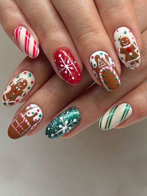 Nail Art Noel, Fake Nails White, Ballet Nails, Nagel Tips, Cute Christmas Nails, Her Nails, Diy Nail Art, Festival Nails, Xmas Nails