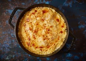 Turnip, bacon and gruyere gratin Turnip Gratin, Solstice Food, Spanish Tortilla Recipe, British Foods, Spanish Tortilla, Christmas Sides, Christmas Side Dishes, Great British Chefs, Parmesan Recipes