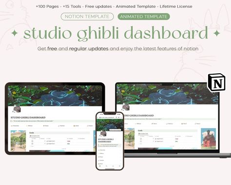 #Notion_Routine_Template #Ghibli_Notion_Template #Studio_Ghibli_Notion_Template #Studio_Ghibli_Notion Ghibli Notion Template, Studio Ghibli Notion, Ghibli Notion, Powerful Aesthetic, Daily Routine Habits, Notion Life Planner, Aesthetic Notion, College Job, College Packing