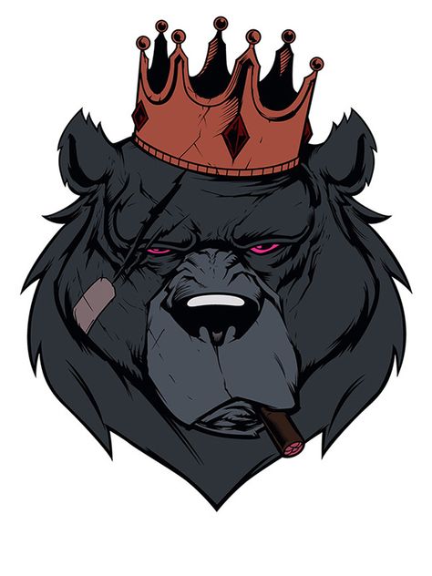 Bear King Bear King, Bear Sketch, Gorillas Art, Eagle Wallpaper, My Colors, Bear Tattoos, Bear Tattoo, Graffiti Characters, Swag Art