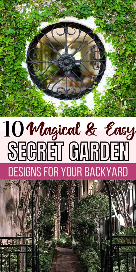 Hidden Garden Secret Places, Secret Gardens In My Mind, How To Create A Secret Garden, Real Life Secret Garden, The Secret Garden 2020, Patio Landscape Design, Dream Backyard Garden, Charleston Gardens, Relaxing Backyard