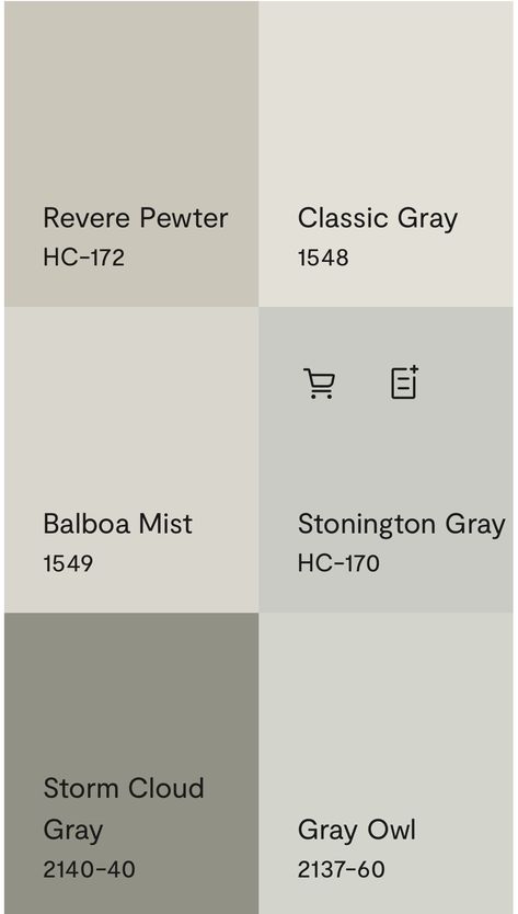 Storm Cloud Gray, Cabin Colors, Wild Wonder, Balboa Mist, Stonington Gray, Random Decor, Green Grey Paint, Exterior House Color, Paint Color Inspiration