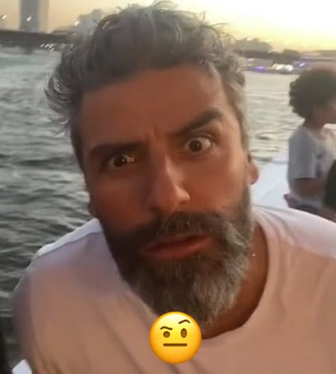 Oscar Isaac Silly, Oscar Isaac Pfp, Oscar Isaac Funny, Like Fine Wine, Salty Hair, My Heart Hurts, Oscar Isaac, Moon Knight, Pedro Pascal