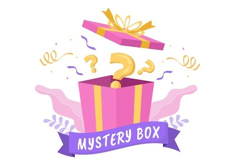 Surprise Illustration, Gift Box Illustration, Illustration Birthday, Gift Illustration, Mystery Bag, Alphabet Preschool, Birthday Box, Decoration Originale, Gift Package