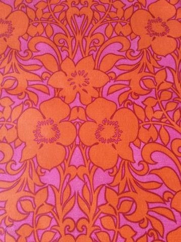 CROWN vintage MID CENTURY 60s ABSTRACT floral PSYCHEDELIC wallpaper ORANGE PINK | #537264773 Repetition Art, 1960s Wallpaper, 60s Wallpaper, Crown Vintage, Hippie Wallpaper, Statement Wall, Orange Wallpaper, Wallpaper Pattern, Photo Wall Collage