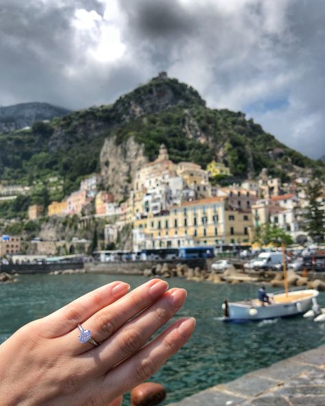 Engagement ring Engagement on Amalfi Coast Amalfi Coast Proposal, Costa Amalfi, Dream Engagement, Ring Engagement, Amalfi Coast, Amalfi, Engagement Ring, Engagement Rings, Italy