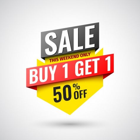 This weekend only buy 1, get 1 sale bann... | Premium Vector #Freepik #vector #banner #marketing #promotion #discount Buy 1 Take 1 Poster Design, Buy 3 Get 1 Free Promotion Design, Buy One Get One Free Poster Design, Buy 1 Get 1 Free Design Poster, Big Sales Banner, Beauty Salon Posters, Promotion Design, Business Hub, Free Banner