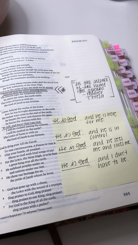 Psalm 46:10 Psalm 34:4-5, Annotating Bible, Psalm 10, Psalm 6, Bible Studying, Motivational Bible Verses, Bible Journal Notes, Bible Doodling, Inspire Bible Journaling