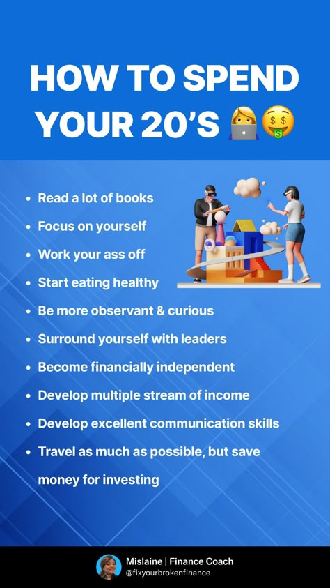 20s Motivation, What To Do In Your 20s, How To Be Rich In Your 20s, Goals For 20 Year Olds, 20s Advice, Things To Do In 20s Life, Things To Do In Your 20s, Skills To Learn In Your 20s, 20s Life Advice