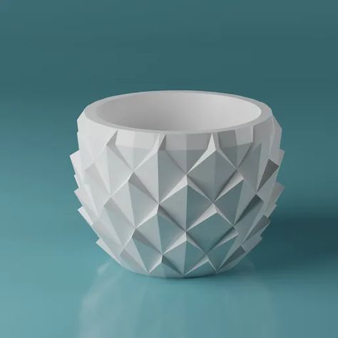 3d Printed Pots, Pavement Design, Planting Plants, Cement Flower Pots, Geometric Planter, Flower Pot Design, Console Furniture, Shampoo Dispenser, 3d Printing Diy