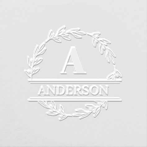 Minimal Family Name Wedding Monogram Initials  Embosser Monogram Border, Social Graces, Family Monogram, Wedding Monogram, Initial Monogram, Envelope Seals, Graduation Announcements, Free Birthday Invitations, Personalized Monogram